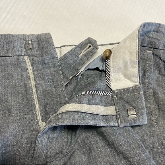 J. Crew Men's Blue Gray Flat Front Shorts - Picture 6 of 7